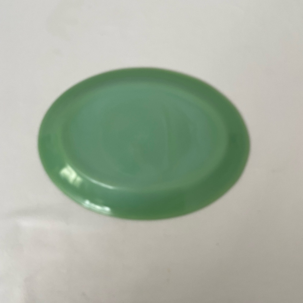 Vintage Fire King Jadeite Oval Platter Ribbed Green Glass Made in USA - Picture 6 of 10